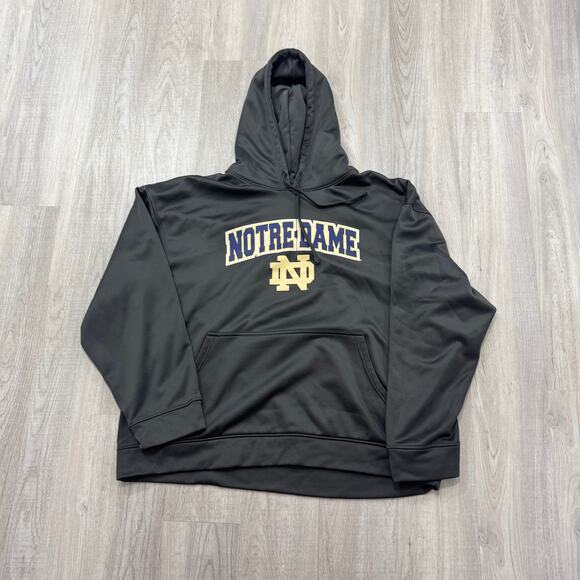 Notre Dame Fighting Irish Hoodie Men's 2XL XXL Gray Sweatshirt NCAA Football - Picture 1 of 7